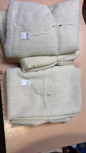 lot 602 image: Rod Pocket Semi-Sheer Curtain Panels - two panels 84W x 76L and two panels 60W x 76L