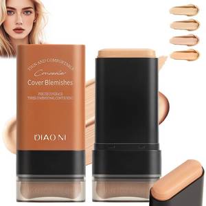 lot 4146 image: Flawless Eraser Foundation Stick,Korean Hydrating Lightweight Foundation Stick with Brush, Waterproof Thin and Cover Blemishes for All Skin Types (pink velvet, 03) - Retail $8