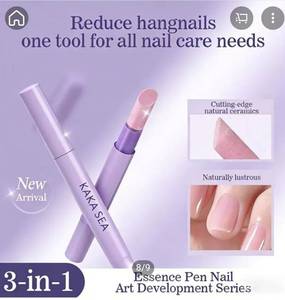 lot 4180 image: KAKA SEA Cuticle Pusher Nail Oil Pen 3-in-1 Essence Nail Art Development - Retail $0