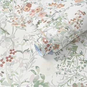 lot 4189 image: Ismoon Vintage Floral Peel and Stick Wallpaper White and Pink Contact Paper Boho Wall Paper Pink Flower Removable Self Adhesive Vinyl Wallpaper for Cabinets Shelves Bedroom Wall Decor 17.3x78.7in - Retail $10