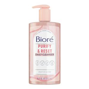lot 4204 image: Bior� Rose Quartz  Charcoal Daily Purifying Cleanser, Oil Free Facial Cleanser Energizes Skin, Dermatologist Tested and Cruelty Free, 6.77 oz - Retail $7