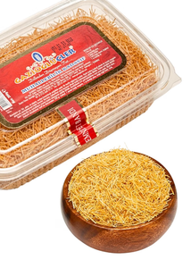 lot 4210 image: KADAYIF 200g (7.1 oz) Roasted Kataifi Shredded Fillo Dough Golden Toasted for Dubai Chocolate Filling, Use Pistachio Cream Recipes Dubai Chocolate Bar Kit, Kunafa, katafi &amp Crunchy Dessert - Retail $6