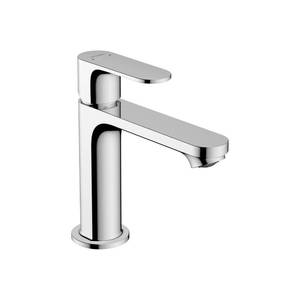 lot 4211 image: hansgrohe Rebris S Bathroom Faucet, 1 Hole, Single Handle, Bathroom Sink Faucet for Vanity with Pop-Up Drain Assembly, 1.2 GPM, Chrome, 72517001 - Retail $174