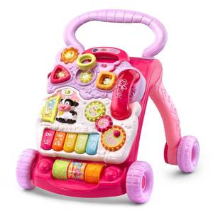 lot 4218 image: VTech Sit-to-Stand Learning Walker Pink - Retail $48