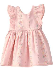 lot 4223 image: Little Planet by Carters Girl Dress Made with Organic Cotton, Pink Garden, 9M - Retail $38