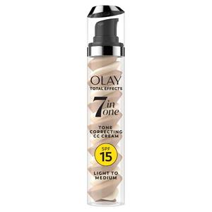 lot 4249 image: Olay Total Effects Tone Correcting Face Moisturizer with Sunscreen SPF 15, Light to Medium 1.7 Ounces - Retail $27