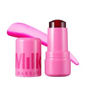 lot 4251 image: Milk Makeup Cooling Water Jelly Tint&nbsp Long-Lasting Sheer Lip  Cheek Stain with Firming Vegan Collagen  Hydrating Aloe&nbsp Transfer Proof, Buildable Lip Tint  Blush Burst (Poppy Pink), 0.17 oz - Retail $21