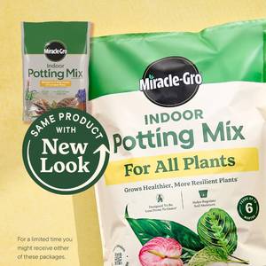 lot 4258 image: Miracle-Gro Indoor Potting Mix for All Plants, Use with Houseplants and More, Feeds for up to 6 Months, 6 qt.