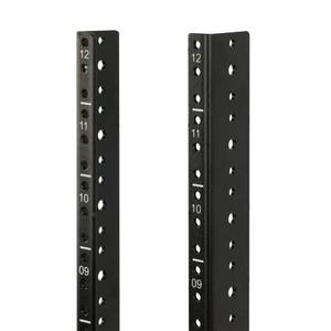 lot 4271 image: Tecmojo 12U Vertical Server Rack Rail Pair Kit DIY Rack Rails Kit, 12-24 Screws Included to Mount Equipment, Black - Retail $25