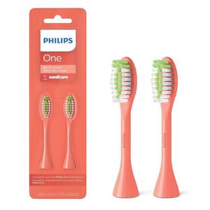 lot 4293 image: Philips One by Sonicare, 2 Brush Heads, Miami Coral, BH102201 - Retail $10