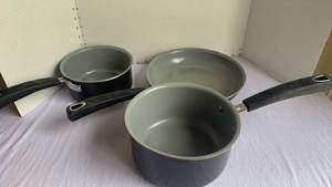 lot 1116 image: Cuisinart 3-Piece Cookware Set with Non-Stick Coating