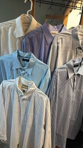 lot 1222 image: Men��s long sleeve button shirt, size 36 tall, 35 and 3XT