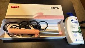 lot 1300 image: Curl 1 Inch Rotating Curling Iron ROTA and head and shoulders shampoo