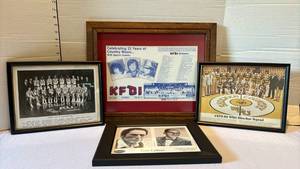 lot 1314 image: Sports & Music Memorabilia Framed Photos Lot 4 pieces