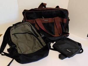 lot 2003 image: Jordache Laptop Bag with OGIO Shoulder Bag and Gap backpack