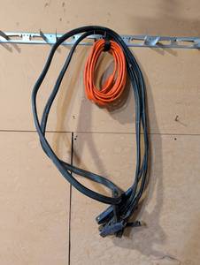 lot 2020 image: Extension Cord Reel with Black and Orange Cables