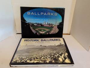 lot 2102 image: Ballparks A Panoramic History & Historic Ballparks A Panoramic Vision 2 Books