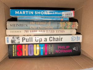 lot 2105 image: Lot of 6 Books Martin Short, Steinbeck, Thurber, Smith, Norman