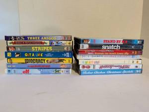 lot 2117 image: DVD Movie Lot Three Amigos Back to School Stripes Stand by Me Snatch and more