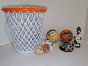 lot 2122 image: Sports Memorabilia Lot Basketball Baseball Figurine Stadium Model