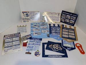 lot 2129 image: Kansas City Royals magnets Schedule Collection 1996-2022 and more