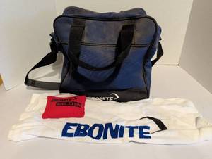 lot 2137 image: Ebonite Bowling Bag with Accessories