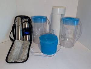 lot 2219 image: Mr Coffee Iced Tea Pot Pitcher Set with Thermos and Accessories