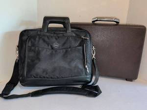 lot 2230 image: Dell Laptop Carrying Case with Brown Briefcase
