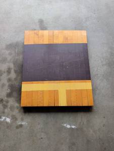 lot 2253 image: Portion of unknown gymnasium wooden flooring 24x20