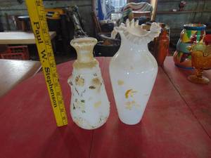 lot 4486 image: Pair of White Vases