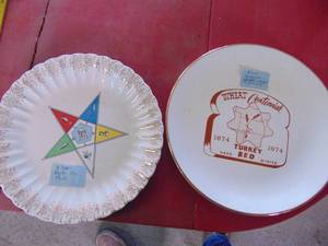 lot 4540 image: Pair of Eastern Star Plates