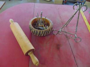 lot 4558 image: Rolling Pin and Nut Picking set-up