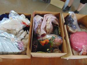 lot 4560 image: 3 Boxes of Vintage Doll Clothes