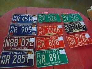 lot 4600 image: Selection of License Tags