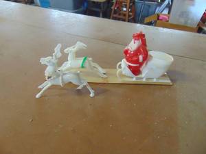 lot 4604 image: Santa in a Sleigh - small Plastic