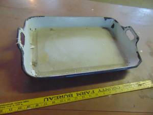 lot 4616 image: Large Cooking tray Enamel covered cast