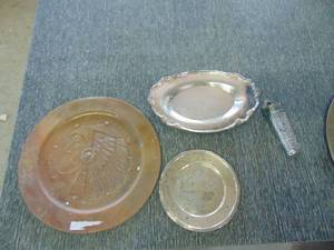 lot 4645 image: Copper and Silver Plate Trays