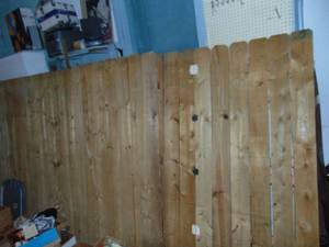 lot 4656 image: 3 Sections of 6 foot tall Privacy fence - -  some hinged together