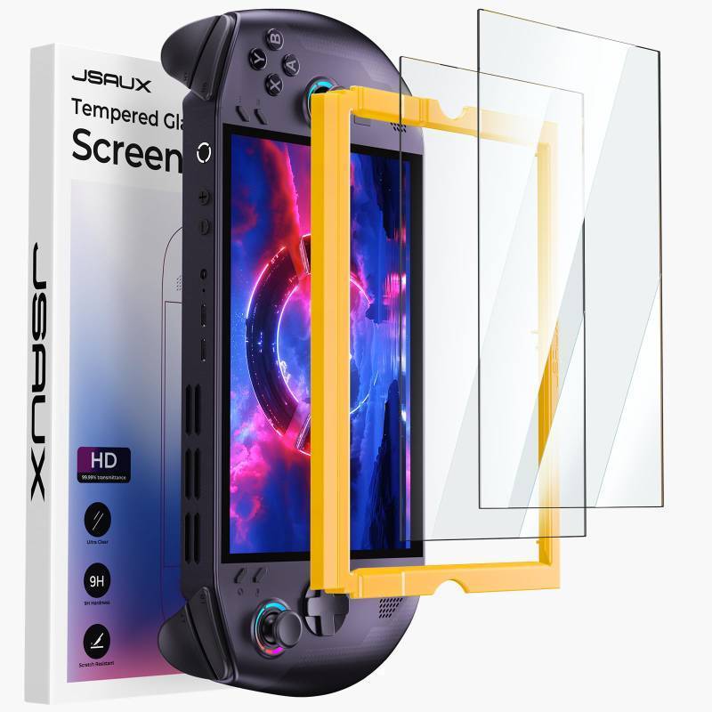 lot 58229 image: 2-Pack Screen Protector for Legion Go S 8 Handheld 2025, Easy to Install with Guiding Frame, 8 inch Full Coverage, Anti-Scratch Ultra HD Tempered Glass Protector Accessories - Retail $10
