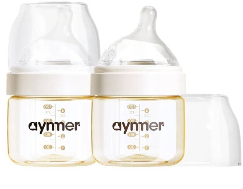 lot 58236 image: PPSU Natural Baby Bottle Wide Neck Anti-Colic 4oz 2-Pack - Retail $17