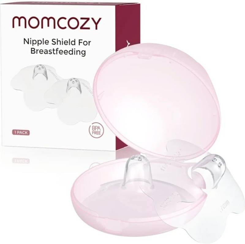 lot 57825 image: Silicone Nipple Shields for Breastfeeding, Flower Shape Petal Design, Ultra Thin & Soft for Flat or Inverted Nipples, Flexible Nursing Shield, BPABPS Free (1 Pair, 17mm) - Retail $10