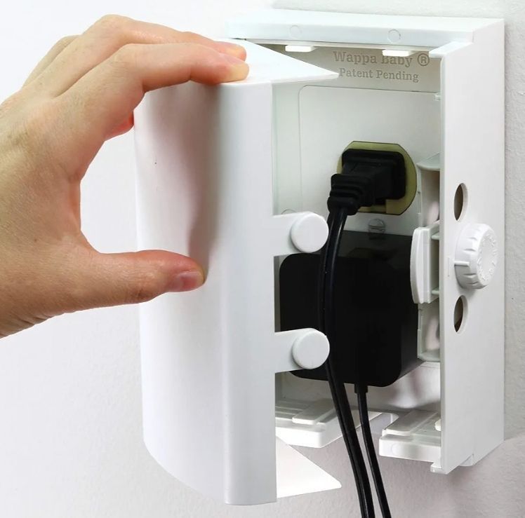 lot 58044 image: Outlet Cover BOX Baby Proofing (1-Pack) Patented Dual-Lock for Much Better Toddler Proofing, Easy Operation, Simple 3 Step Install with Included Screws. Provides Extra Space Inside for Plugs, Adapters - Retail $10