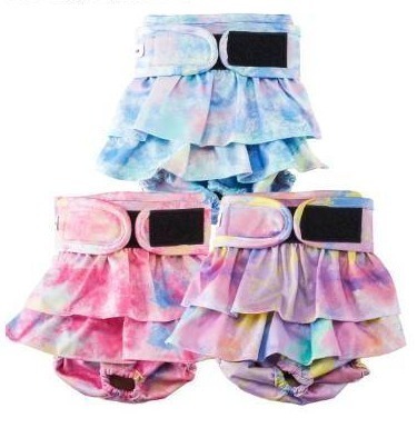 lot 57333 image: Reusable Dog Diapers Female Large Washable, Premium Doggie Diaper for Dogs, Pack of 3, Highly Absorbent Dog Diaper for Heat, Incontinence and Puppy Training(L) - Retail $15
