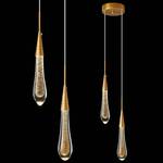 Pendant Lights Kitchen Light Fixtures Dimmable LED Modern Gold Pendant Light Mini Teardrop Crystal Pendant Lighting for Kitchen Island Bedroom Hallway Entryway (2-Light) - Retail: $90