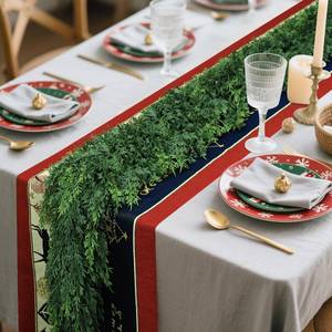 lot 1292 image: Christmas Cedar Garland with Soft Thickness Pine,Thick and Lush,Artificial Green Faux Cedar Pine Garland for Christmas Winter Home Mantel Fireplace Holiday Party Decor (6Ft) (6ft) - Retail $33