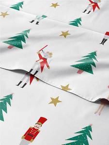 lot 1305 image: Queen Christmas Nutcracker Ballet Sheet Set - Holiday Xmas Pattern Bedding Set - Deep Pockets - Snug Fit - 4 Piece - Wrinkle Free - Comfy Festive Winter - Holiday Sheets for Women, Men, Kids & Teens - Retail $21