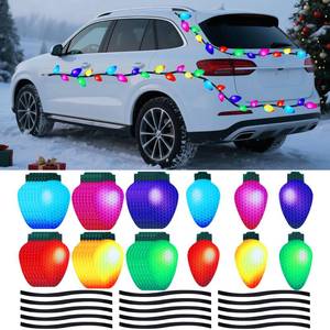 lot 13271 image: Outus 130 Pcs Christmas Car Refrigerator Decoration Magnets Bulk Reflective Light Shaped Car Stickers Xmas Magnets for Cruise Ship Garage Door Decor (2.8 x 1.4 Inches,Dark Color) - Retail $21