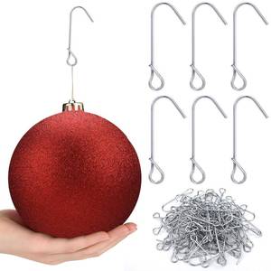 lot 13272 image: Therwen 200 Pcs Heavy Duty Christmas Ornaments J Hooks Christmas Ornament Hangers Xmas Tree Hanger Metal Hooks for Hanging Larger Heavier Decorations - Retail $16