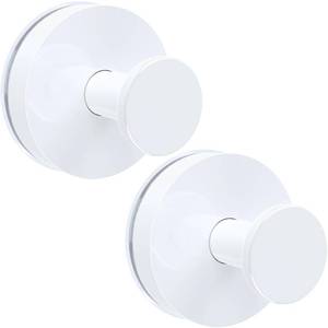 lot 13289 image: White Garland Hanger, 22LB Strong Wreath Hangers for Front Door Easter Christmas Decorations Welcome Sign, Suction Cup Hooks for Wreaths on Glass Window Over The Door, Removable Wreath Door Hanger - Retail $10