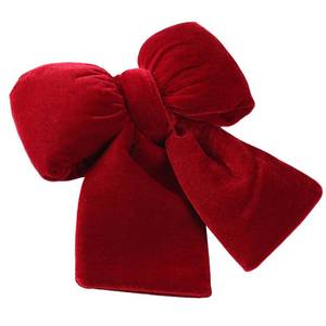 lot 13321 image: Christmas Decorations Christmas Bows 7.8  7.8 Inches Red Velvet Christmas Tree Topper Decor for Indoor and Outdoor Parties, Flower Garlands,Doors,Stairs,handrails,etc - Retail $14